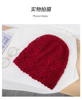 Popular hermosa mujer verano algodón crochet Slouchy Beanie sombrero hecho a mano recorte de punto verano Floral calavera gorra - details 9