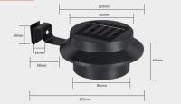luz solar exterior，Luz Solar para Alféizar Exterior, Luz Solar para Valla con 3 LED, Luz Solar para Escaleras, para Barandillas, Paredes Exteriores, Terrazas, Jardines, Caminos, Patios Traseros, Aceras, Iluminación de Patio - details 1