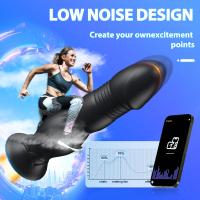 Consolador vibrador telescópico, masajeador vaginal, juguete sexual para pareja, vibrador anal de empuje, control de aplicación, ventosa, masturbador, estimulador de clítoris del punto G, juguetes sexuales para adultos para hombres y mujeres - details 6