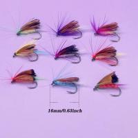 Señuelo de pesca con moscas húmedas, mariposas, insectos, polilla biónica, salmón, trucha, cebo de pesca con mosca, aparejos de pesca de agua dulce y salada, 5/10 Uds. - details 3