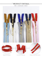 5Piezas 3# 15/18/20/25/30/40/50/60/70cm Cremallera Metálica Cremallera Decorativa Bolsa De Costura Bricolaje Accesorios De Ropa - details 4