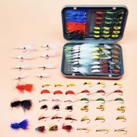 54 piezas/kit de anzuelos de pesca con mosca, surtido de señuelos con mosca, incluye moscas secas y húmedas, ninfas para trucha, salmón, Steelhead, pesca con mosca con caja - details 2