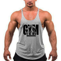 Y Back Bodybuilding Stringer Tank Top Men Cotton Gym Sleeveless Shirt Men Fitness Vest Summer Singlet Sportswear Workout Tanktop - details 6