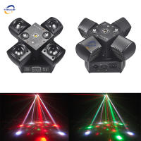 Venta caliente de haz móvil de cuatro cabezales RGBW + láser rojo y verde + estroboscópico tres en uno DJ discoteca bar fiesta Navidad efecto de escenario - details 1