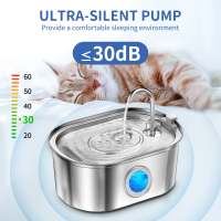 Fuente con ventana de nivel de agua para gato y perro, dispensador de agua de acero inoxidable de 3,2 L para mascota múltiple - details 2