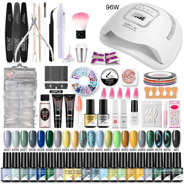 ROSALIND-Conjunto de esmaltes en Gel para uñas, herramientas de manicura, conjunto completo, para Semi permanente, necesita UV LED - 1