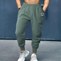 Men Casual Knitting Quick Dry Pants with Drawstring Pocket Training Jogging Fitness Pant Gym Bodybuilding Workout Loose Trousers - details 9
