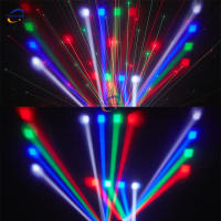 Venta caliente de haz móvil de cuatro cabezales RGBW + láser rojo y verde + estroboscópico tres en uno DJ discoteca bar fiesta Navidad efecto de escenario - details 9