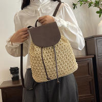 Mochila de Viaje para Mujer en Punto y Tejido Boho Estilo Crochet Mochila de Hombro Hueca para Verano Patrón Sencillo Hecho en China Adecuado para Otoño e Invierno - details 6