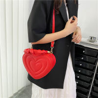 Bolsos de Hombro de Moda para Verano en Forma de Corazón para Mujeres Bolsos Bandolera de Cuero PU Vintage Casual Bolsos de Mano con Forro de Poliéster - details 8