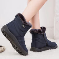 Botas de nieve impermeables para Mujer, botines ligeros informales, cálidos, color negro, Invierno - details 12