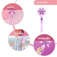 Varita Mágica De Nieve Que Brilla Juguete Iluminado Para Fiestas Y Cosplay Varita De Hadas Accesorio De Fiesta - details 7