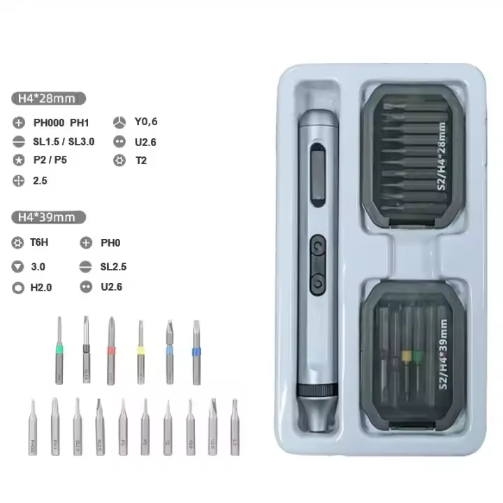 Juego De Destornilladores Eléctricos 51 En 1 Recargable Por Tipo-C Con Bits Magnéticos De Precisión Herramientas De Reparación Para Teléfonos Y PC - 1