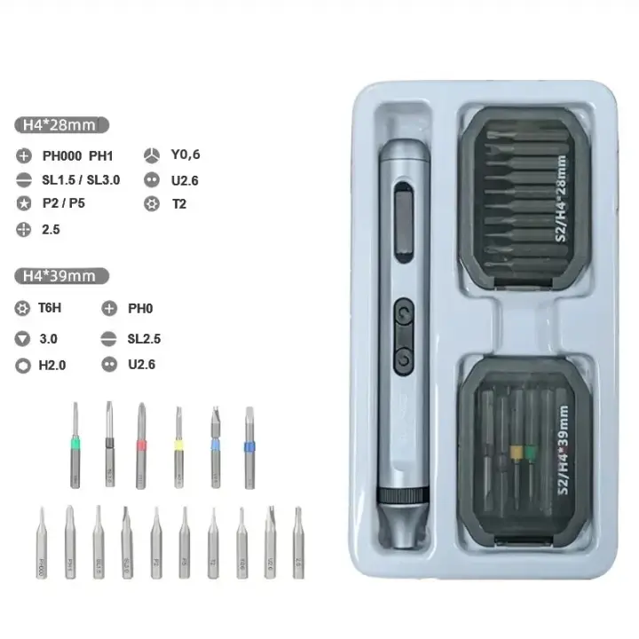 Juego De Destornilladores Eléctricos 51 En 1 Recargable Por Tipo-C Con Bits Magnéticos De Precisión Herramientas De Reparación Para Teléfonos Y PC - 1