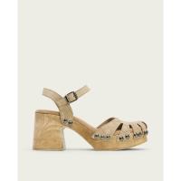 Zuecos de madera mujer PORRONET 3079-036 SANDALIA TACON Y PATAFORMA MADERA ARENA 32117 24V - details 4