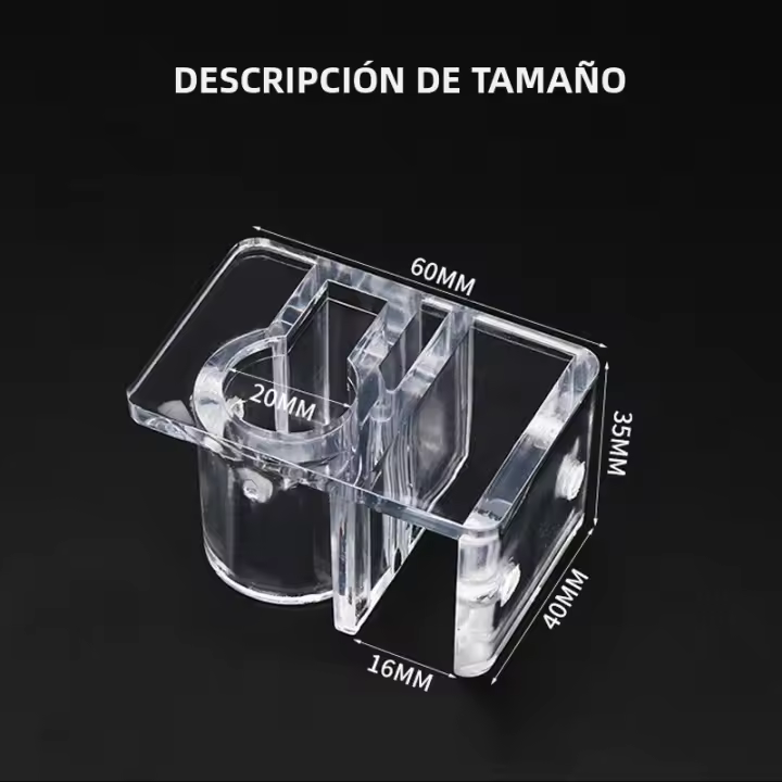 Clip De Fijación De Tubo De Filtro Para Acuario En Acrílico Marco De Fijación Para La Pared Del Acuario Used Para Fijar El Tubo De Filtro - 1
