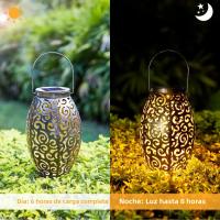 Lámparas Solares Colgantes Impermeables Con Mango Para Jardín Decorativas Para Patio Porche Camino Luz Solar Exterior Con Manija De Metal - details 4