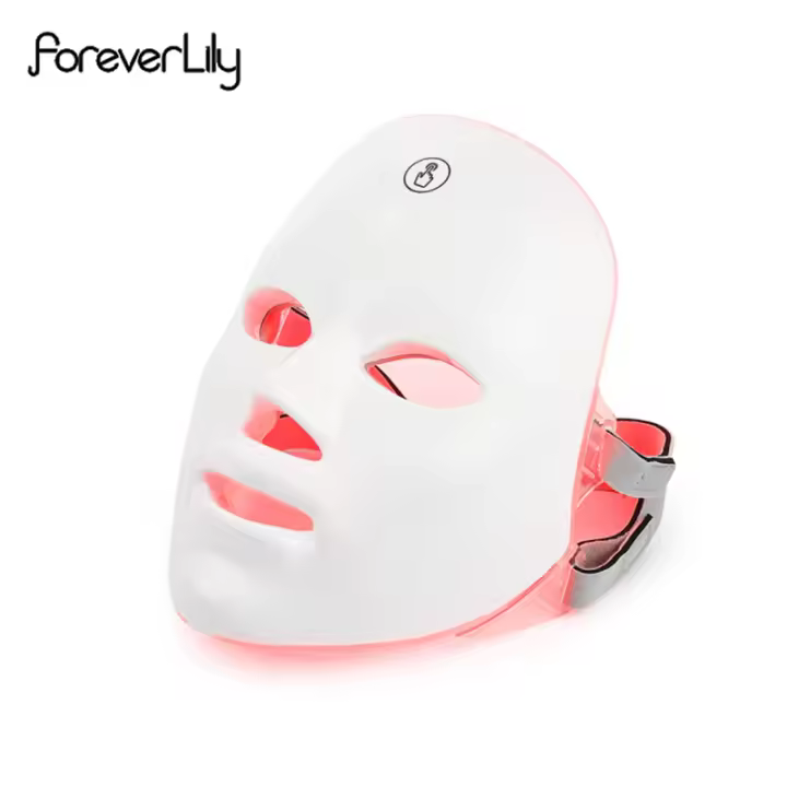 Máscara Facial LED Recargable 7 Colores Photon Beauty Rejuvenecimiento De Piel Lifting Facial Blanqueamiento Cuidado De La Piel Máscara LED Para El Hogar - 1