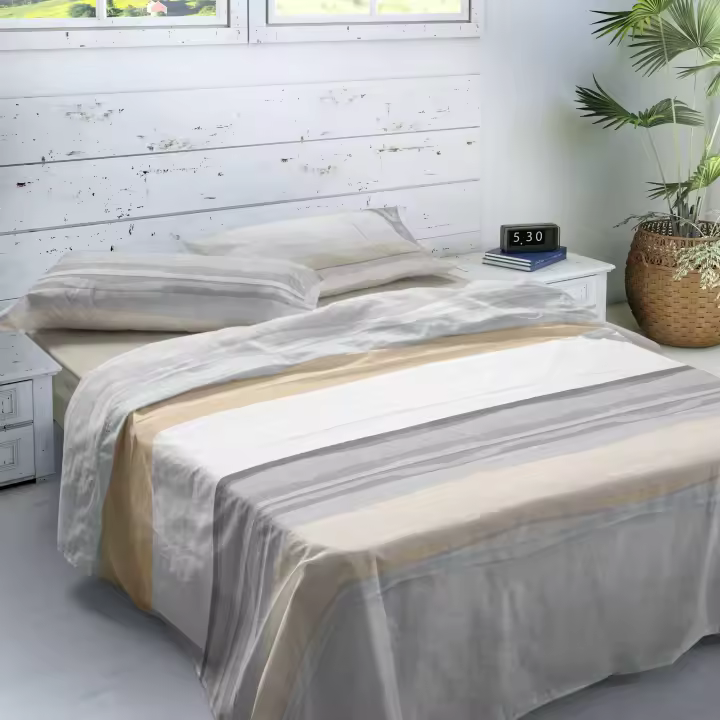 NATURALS - Juego de Sábanas Estampadas 3/4 Piezas Otoño Invierno - 7 Modelos Diferentes - Incluye Sábana Bajera + 1/2 Fundas de Almohada - Algodón Franela Extra Suave - Cama 90/105/135/150/180 - 1