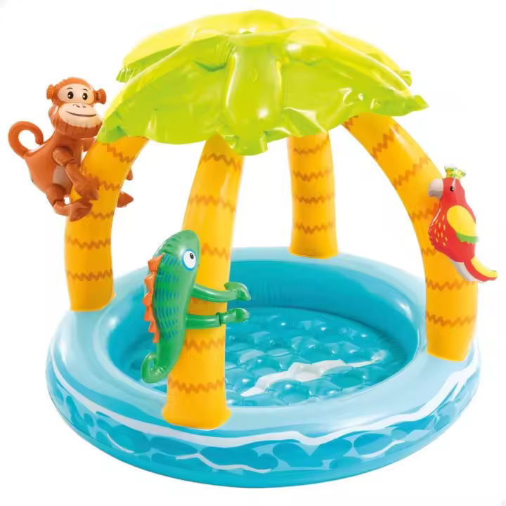 Piscina Hinchable Bebé Infantil Intex Isla Tropical, Champiñon - 1