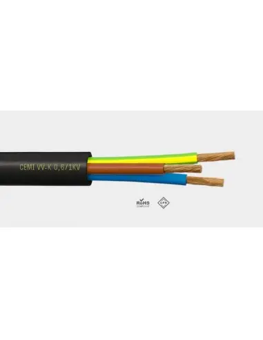 mt Cable Manguera PVC RVK-06/1KV 5x4mm² Negra  CM54 - 1