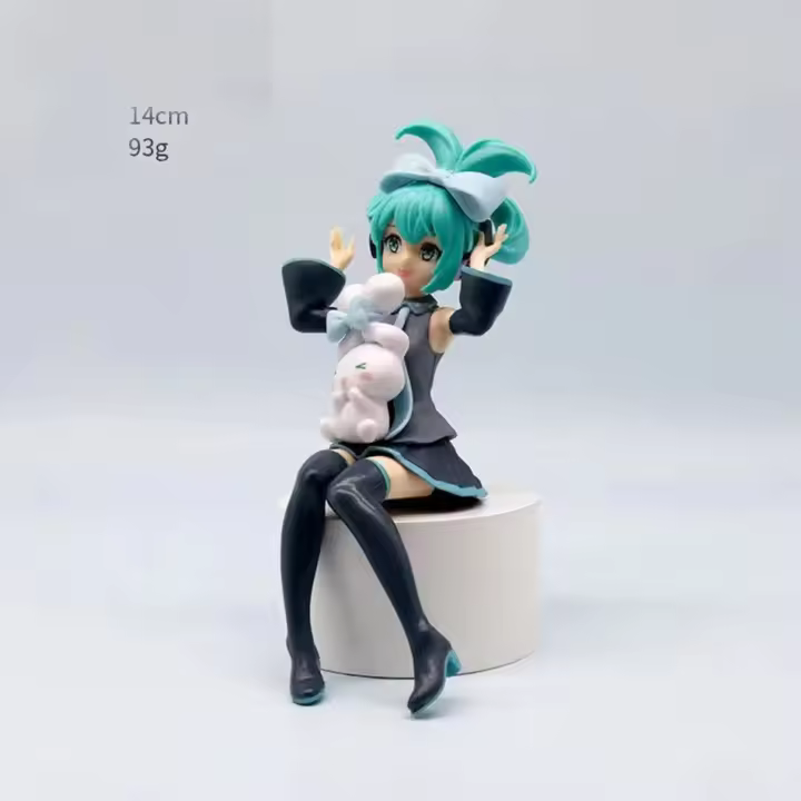Figura De Acción De Anime PVC Cinnamoroll Piapro Panda Hatsune Miku Para Niñas Juguete Coleccionable De Muñecos Modelo - 1