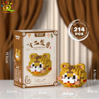 Mini Bloques De Construcción Micro Animales HUIQIBAO 3D Diamante Modelo BEE Gato Panda Para Niños Juguetes De Ciudad DIY - details 36