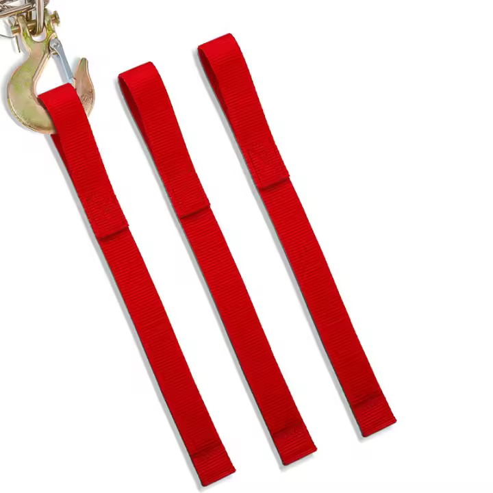 Correa De Winch Para ATV Anillo Único Correas De Atado De Alta Resistencia Con Gancho Para Winch Accesorio Rojo Para Camiones - 1
