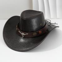 Sombrero De Vaquero Vintage Para Hombre Y Mujer Sombrero De Jazz Gentleman Cowgirl Protección Solar Material De Cuero Sintético Uso Al Aire Libre - details 5