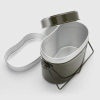 TARKA Caja De Almuerzo Alemana Anodizada De Aluminio Para Camping Pesca Picnic Deportes Al Aire Libre Con Utensilios De Cocina Para 1 Personas - details 7
