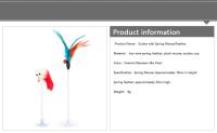 Juguete Interactivo Para Gatos Con Pluma De Color Multicolor Varilla De Feathers Con Ventosa De Sución Divertida Para Entretenimiento De Mascotas - details 1