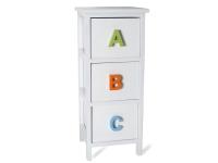 Cajonera G Blanca Madera 3 Cajones 25x25x60cm - details 1