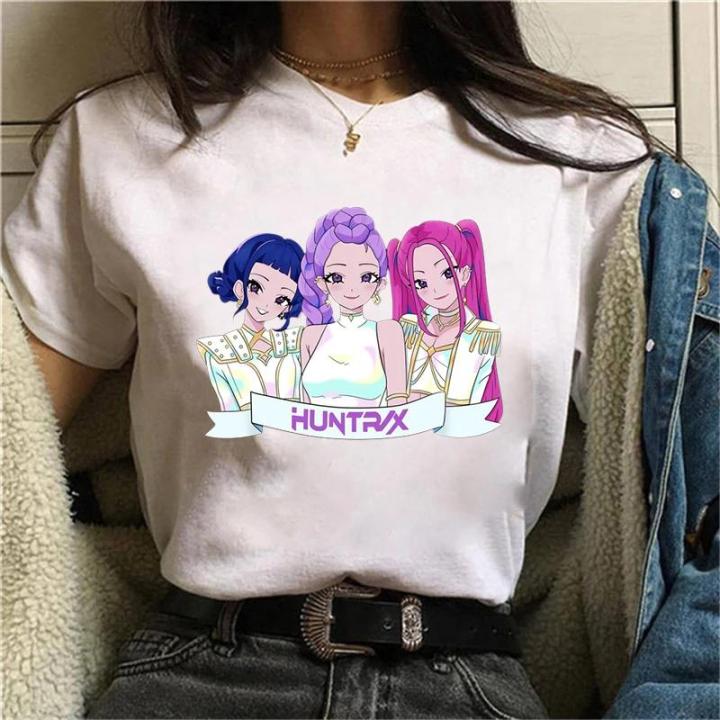 Camiseta Unisex Casual De Verano Con Estampado De Demonio Hunter Mira Rumi Zoey K-Pop Para Mujeres Y Hombres Camiseta De Personalidad