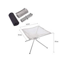 Pit De Fuego Portátil Para Exteriores Grill De Acero Inoxidable Plegable Con Malla Soporte Para Leña Plancha Collapsing Heat Multi-purpose - details 0