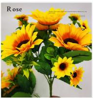 Arreglo De Girasoles Artificiales En Lienzo Para Decoración De Bodas Cumpleaños Fiesta Hogar Regalo De Aniversario Decoración De Casa - details 2