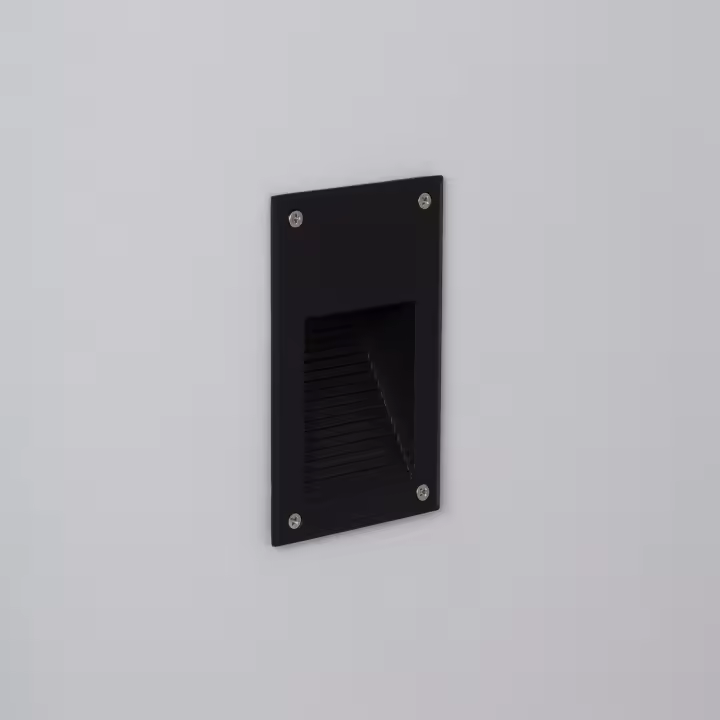 Ledkia Baliza Exterior LED 3W Empotrable Pared Negro Cooper - 1