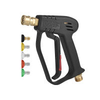 SOMY Pistola de lavado de alta presión, 4000 PSI, interfaz M22 (14 mm) e interfaz rápida Karcher con 5 puntas de boquilla de agua para limpieza de automóviles, accesorio de lavado a presión - details 0