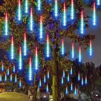 Luces De Lluvia De Meteoros LED Impermeables Para Decoración De Navidad Y Fiestas Cadenas De Luz De Hidrocalor 30CM Para Patio - details 11