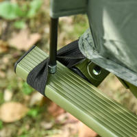 Cama de camping Elevada con Tienda de cúpula y colchón de aire with Bomba, tafetán, Green, dimensiones 193x136x178 cm para Aventuras al Aire Libre - details 2