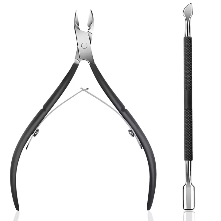 Juego De Herramientas De Uñas De Acero Inoxidable Tijeras De Arte De Uñas Eliminador De Piel Pinzas Barb Scissor Set De Corte De Uñas - 1