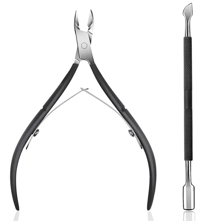 Juego De Herramientas De Uñas De Acero Inoxidable Tijeras De Arte De Uñas Eliminador De Piel Pinzas Barb Scissor Set De Corte De Uñas - 1