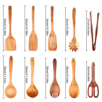 Juego De Cocina De Madera Utensilios De Cocina Ecológicos Incluye Cucharas De Madera Para Sopa Regalos Para Cocina - details 8