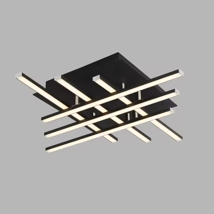 Policarbonato negro de acero 23W llevado blanco 3000K de la matriz moderna de la luz de techo - 1