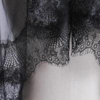 Nueva Llegada Vela De Novia Monolayer Para Mujer Y Niña Color Negro Mantilla De Boda Con Borde De Encaje Traje De Halloween De Cosplay Vestido De Novia Boda 2025 - details 4