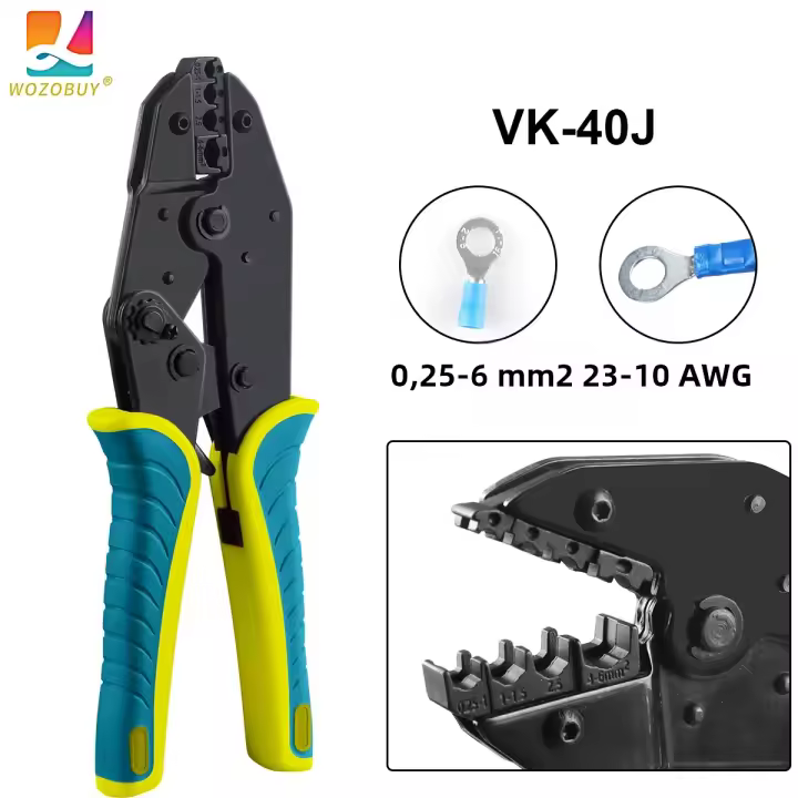 VK-40J Herramienta De Amateadora Multifuncional VK-40J Acrucadores De Tornillos Para Terminales De Cable Tubular Y Coaxial 230mm Kit De Herramientas De Juego De Mandíbulas - 1