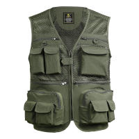 Chaleco De Pesca Transpirable Con Bolsillos De Cierre Para Actividades Al Aire Libre Y Viajes De Verano Chaleco De Trabajo De Malla Polyester Impermeable - details 12