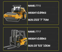 Mini Excavadora De Escala 1:50 HUINA Con Sistemas Hydraulicos Juguete De Construcci\u00f3n Para Niños Regalo De Juguete De Maquinaria De Ingenier\u00eda Para Ni\u00f1os - details 3