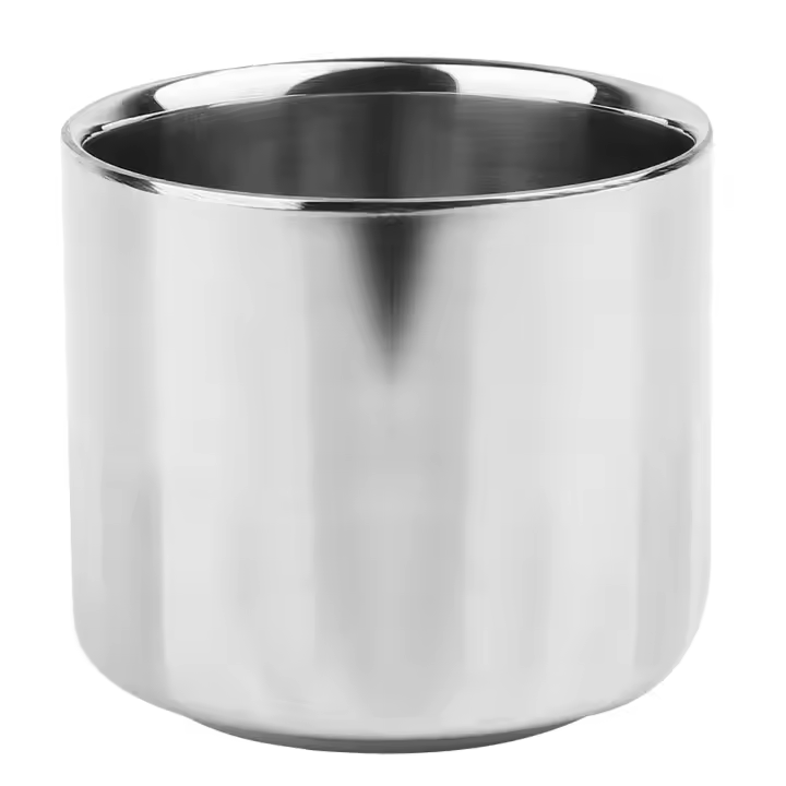 Taza de acero inoxidable de doble capa de 100 ml, taza para té, agua, cerveza, café, taza para el hogar - 1