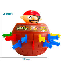 Juguete Interactivo De Fiesta Creativo Y Divertido Bucket Del Pirata Con Cuchillo De Madera Para Niños Aged 3-12 Juguetes Montessori - details 3