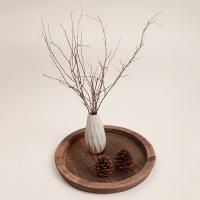 Tazón De Madera Redondo Para Mesa De Café Soporte Para Velas Decoración Del Hogar Tenedor De Servicio Pequeño Multipropósito Estilo Rustico - details 7